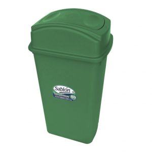 CESTO - BOTE 80L LATERAL TAPA BALANCIN VERDE 8406VD