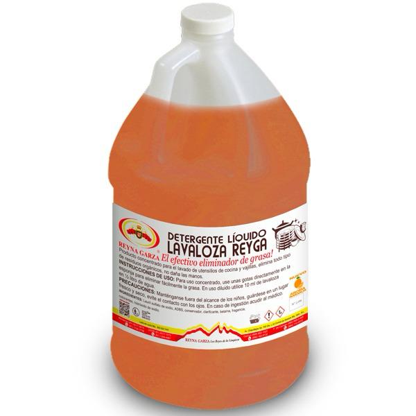 DETERGENTE PARA TRASTES LAVALOZA NARANJA REYGA GALON 3.8 L.